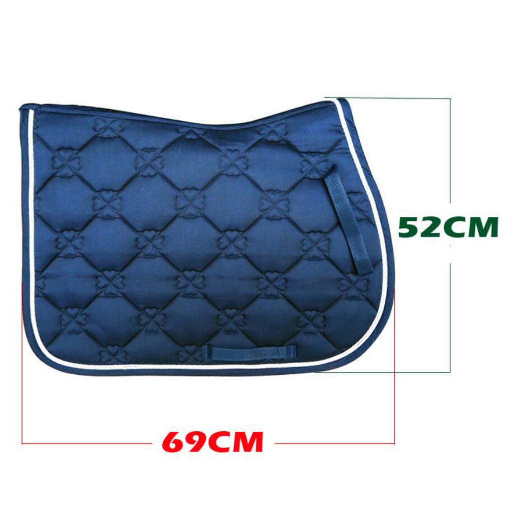 Mantilla amortiguadora ecuestre， Mantilla inglesa acolchada cuadrada de algodón for montar a caballo, cómoda, color azul