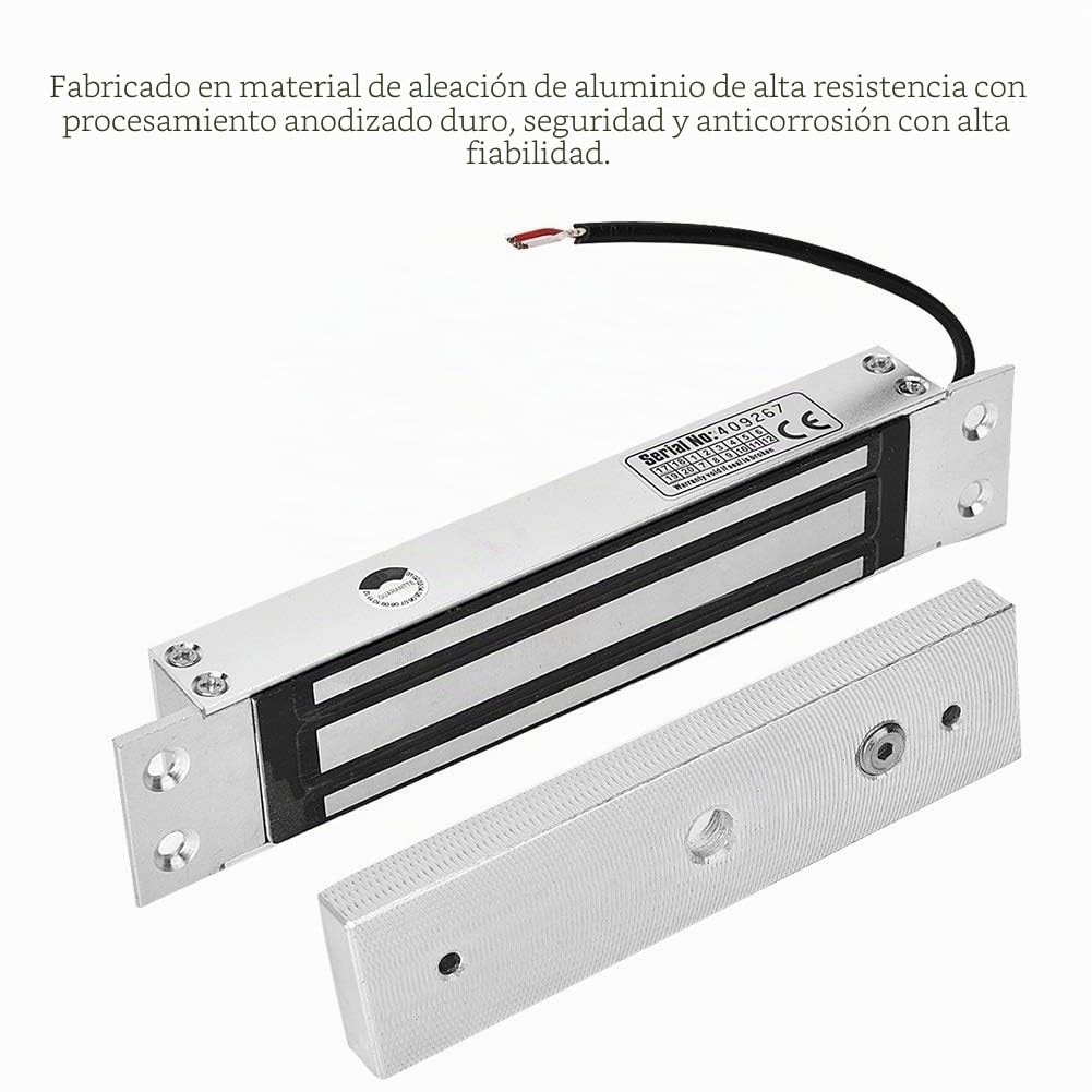 Cerradura electromagnética, MAGT eléctrico magnético Flush cerradura electromagnética Monte Embedded DC 12V 180kg Fuerza de retención for el control de acceso de una sola puerta