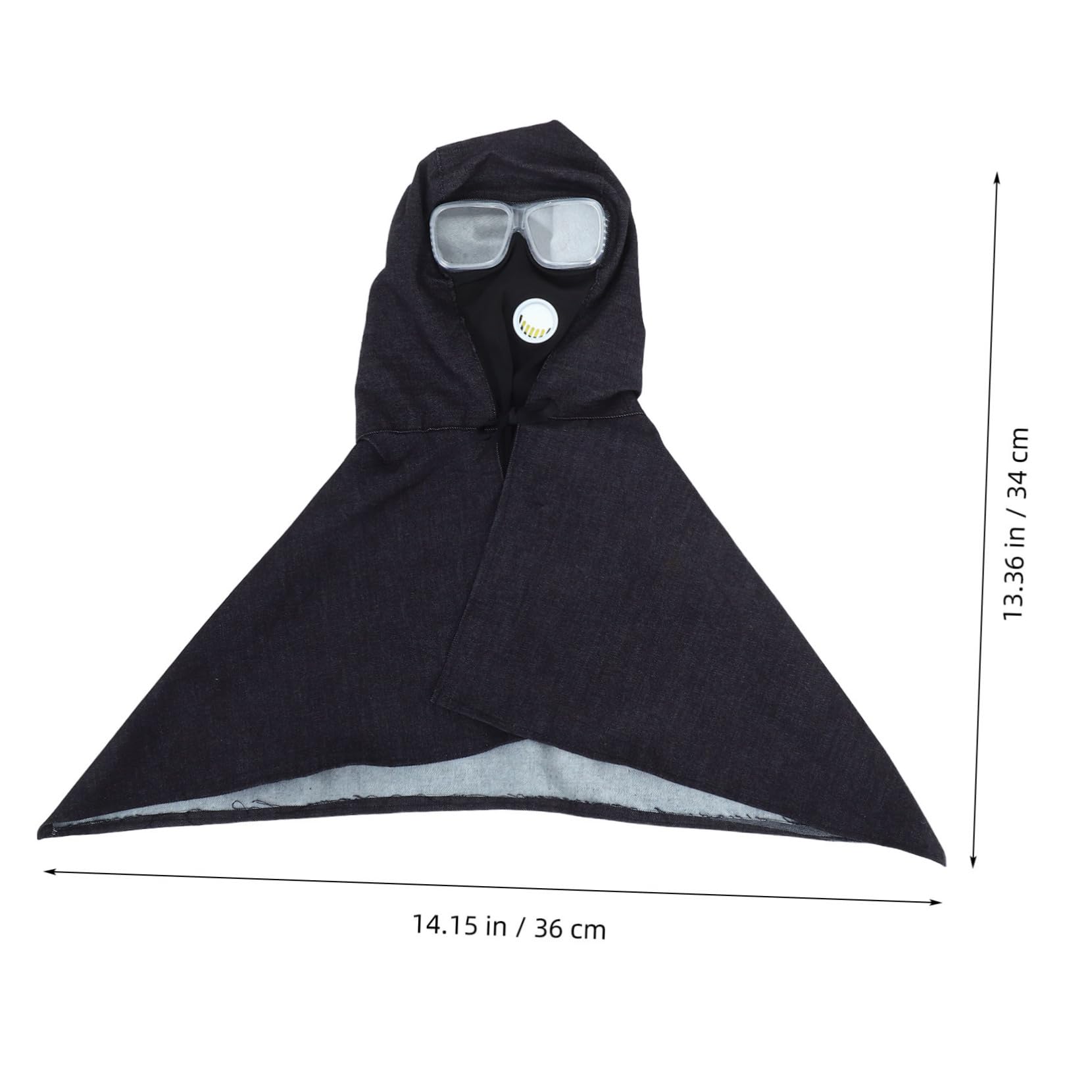 Hemobllo Sandblasting Hood Protective Denim Shawl for Dust and Debris Unisex for Sanding and Cutting Tasks