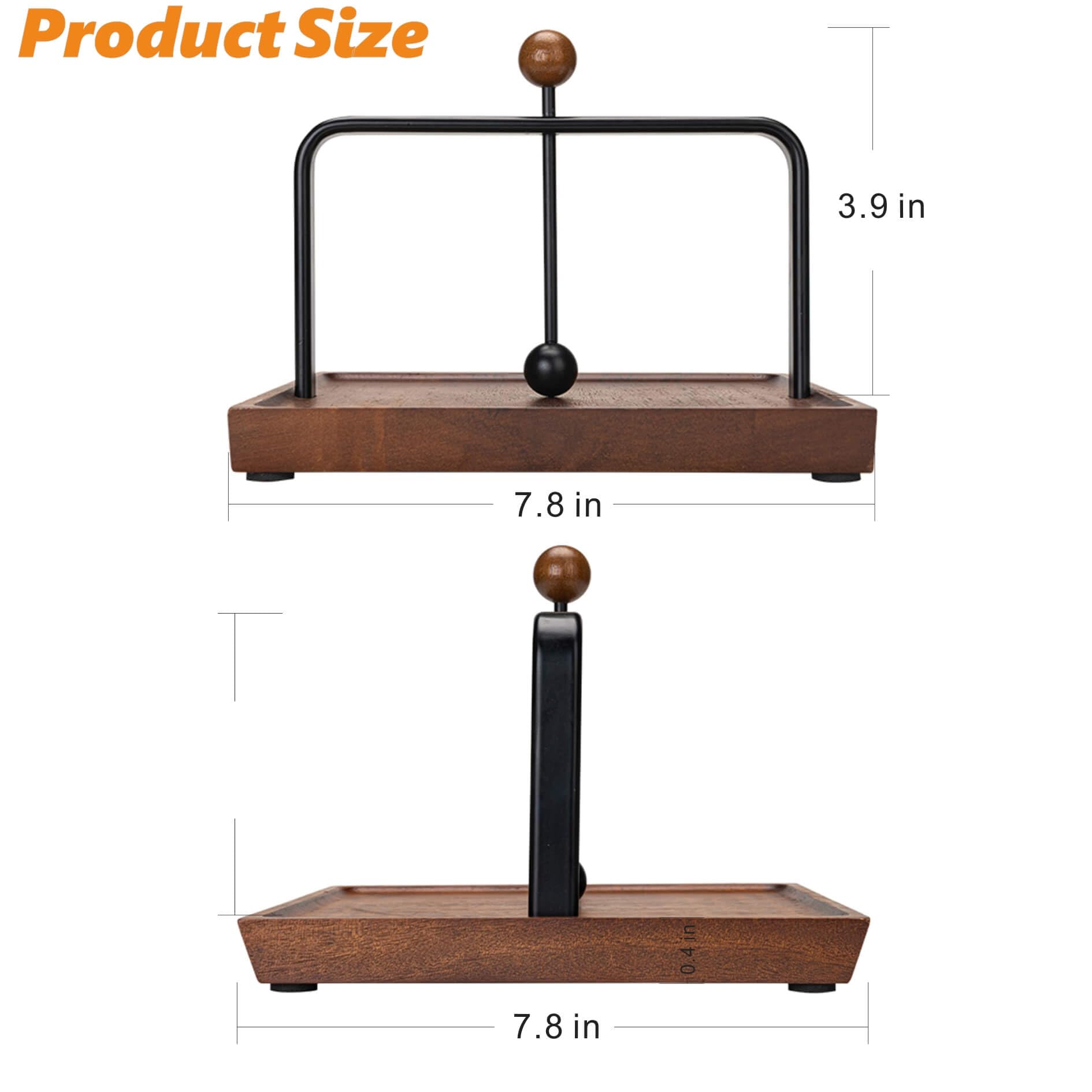 Servilletero para mesa, servilleteros de madera para servilletas de papel, servilletero de cóctel, servilletero plano de madera con brazo y asa para cocina, hotel, cafetería, bar