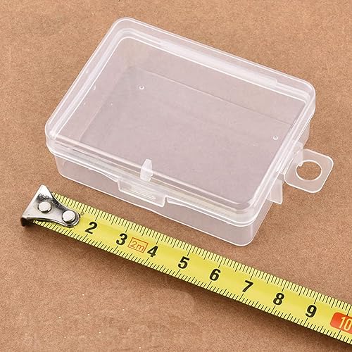 Miniatura 4 de Acever Caja organizadora rectangular de plástico, contenedor de almacenamiento con tapa con bisagras y etiqueta colgante para batería, tarjeta de