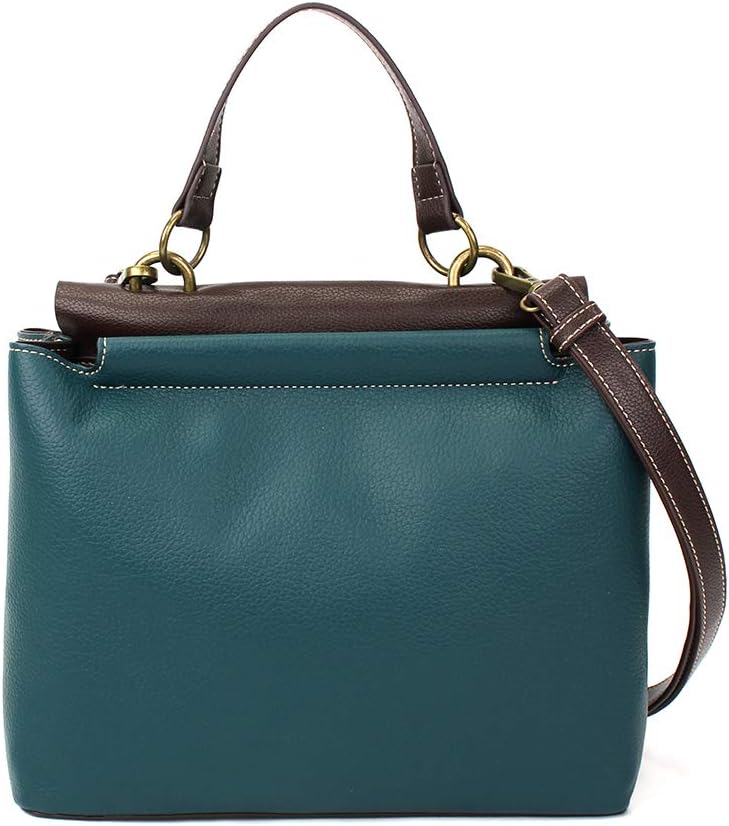 CHALA Charming Satchel with Adjustable Strap - Metal Dragonfly - Turquoise