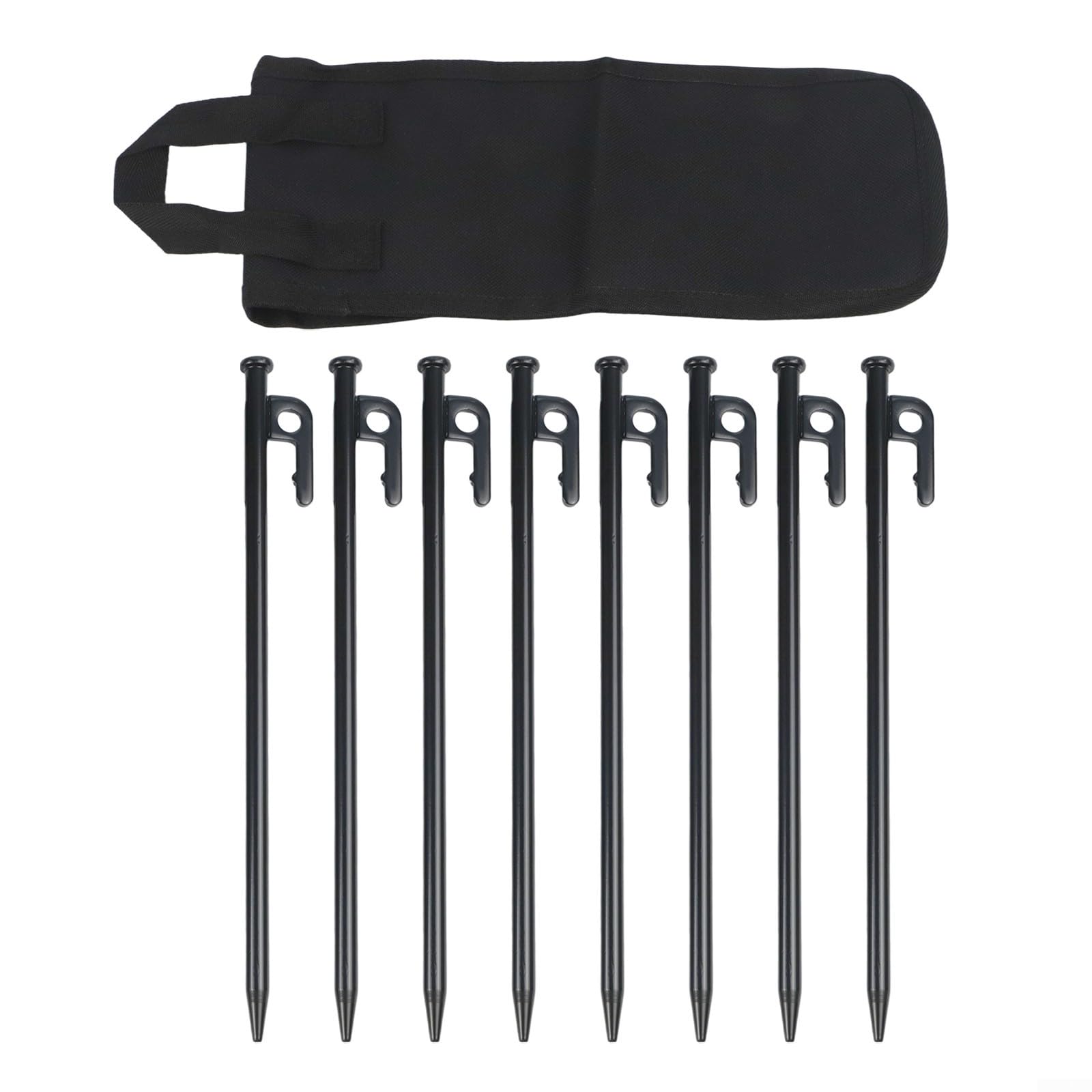 Estacas para tienda de campaña, 8 piezas de 30 cm, clavos de acero resistente para toldo al aire libre, para una fácil instalación, extracción y clavijas resistentes al viento