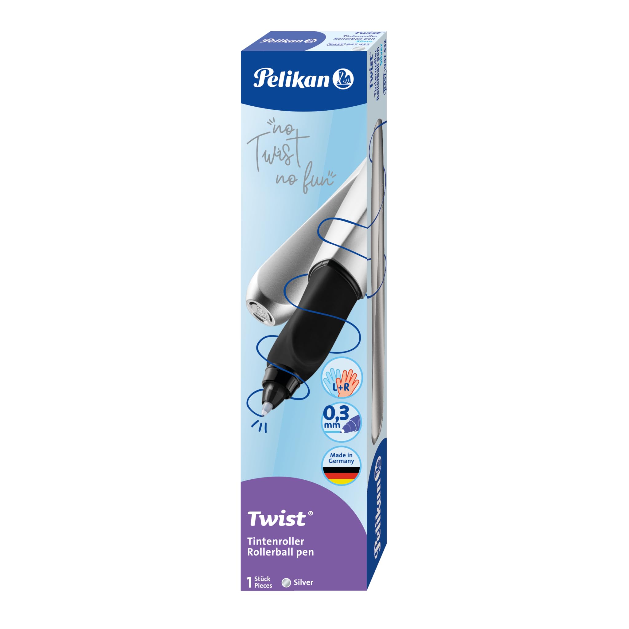 Pelikan Tintenroller Twist R457 Silber FS