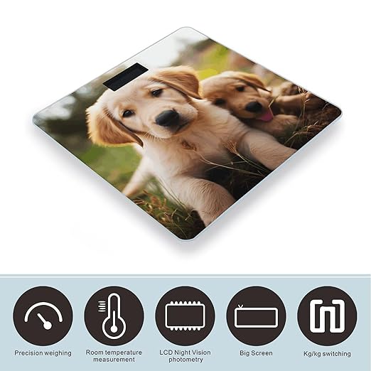 Báscula digital con diseño de perro Golden Retriever miniatura 3