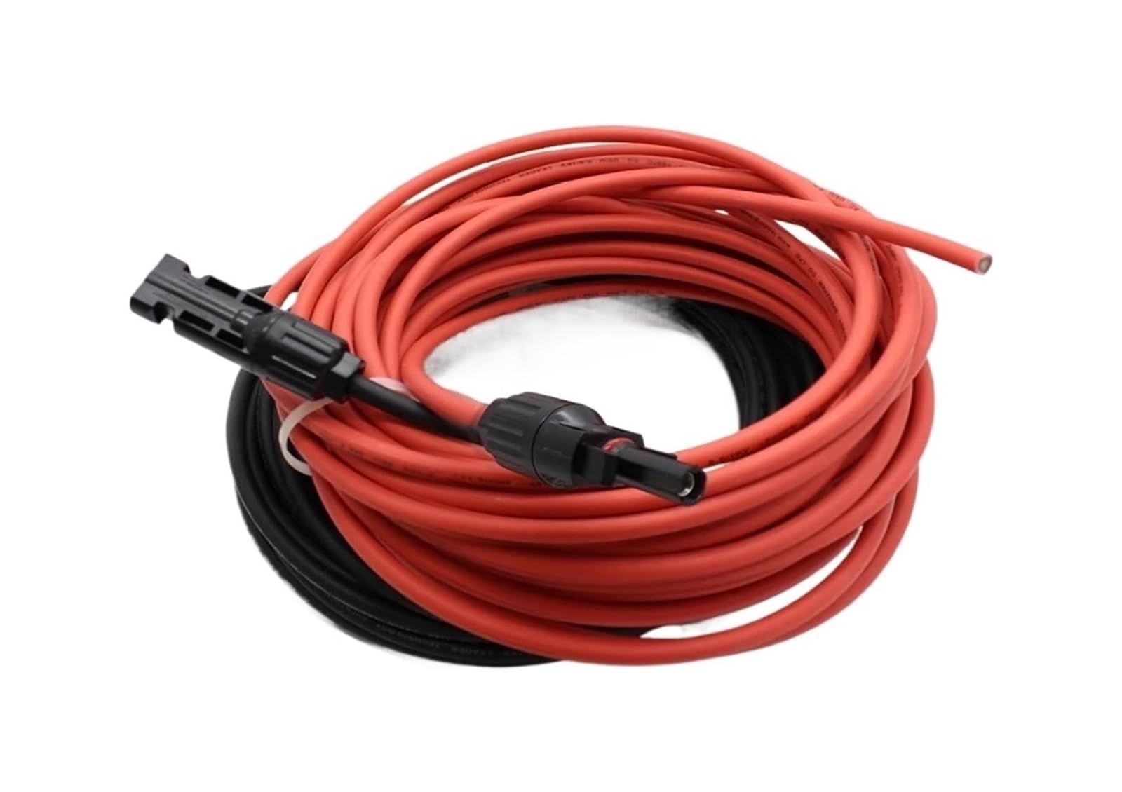 Solar-Kabel Photovoltaik-Kabelverlängerung, Solar-PV-Kabel mit Solarstecker, rot und schwarz, 2,5–6 mm², 1–10 m(4mm2 3M)