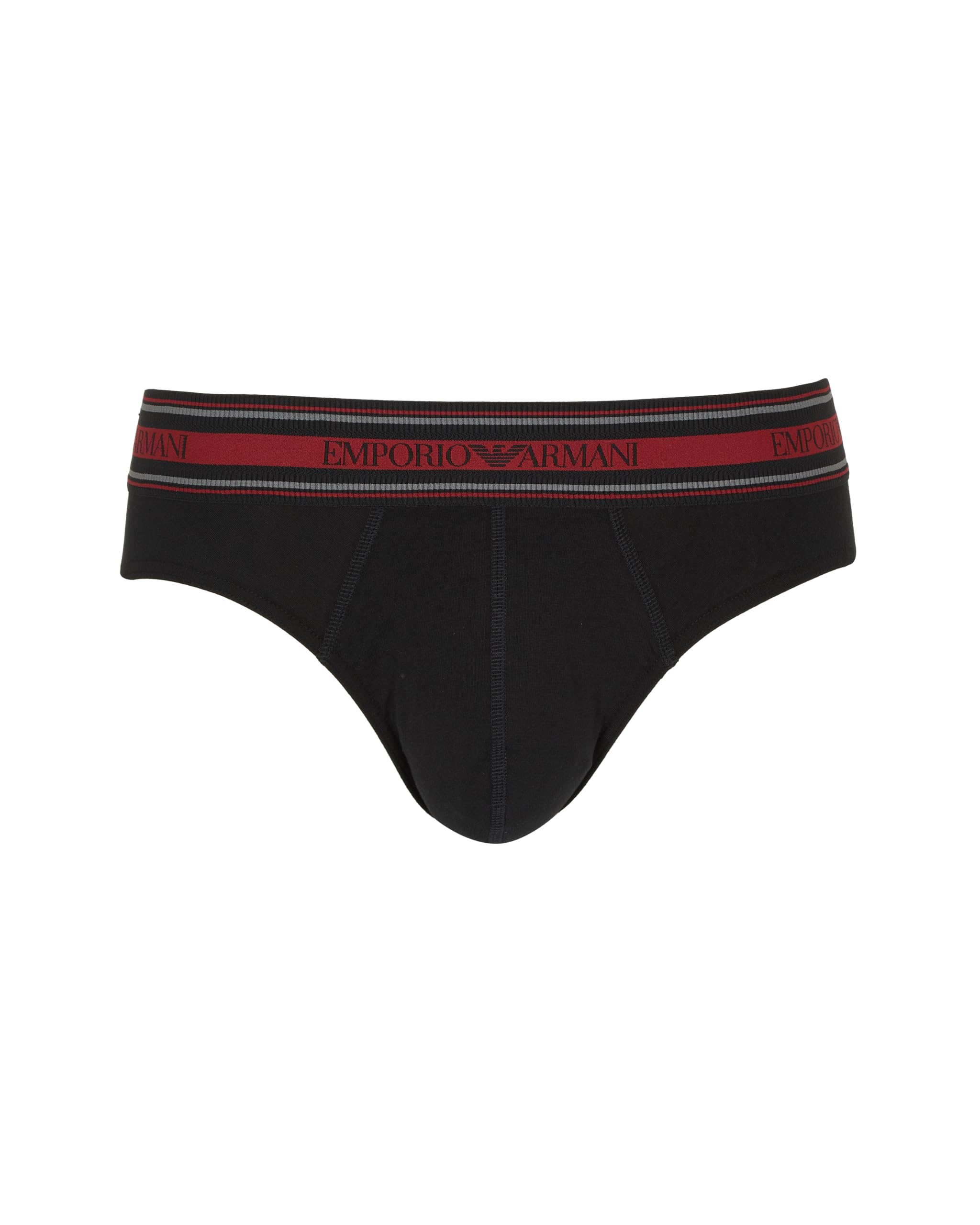 Emporio Armani Man's Textured Elastic Brief Black L