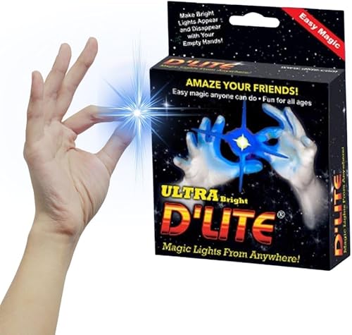 D'lite  Juego de 2 luces mágicas ultra-brillantes, sorprendentes y originales para pulgares, para trucos mágicos fáciles a corta distancia y en
