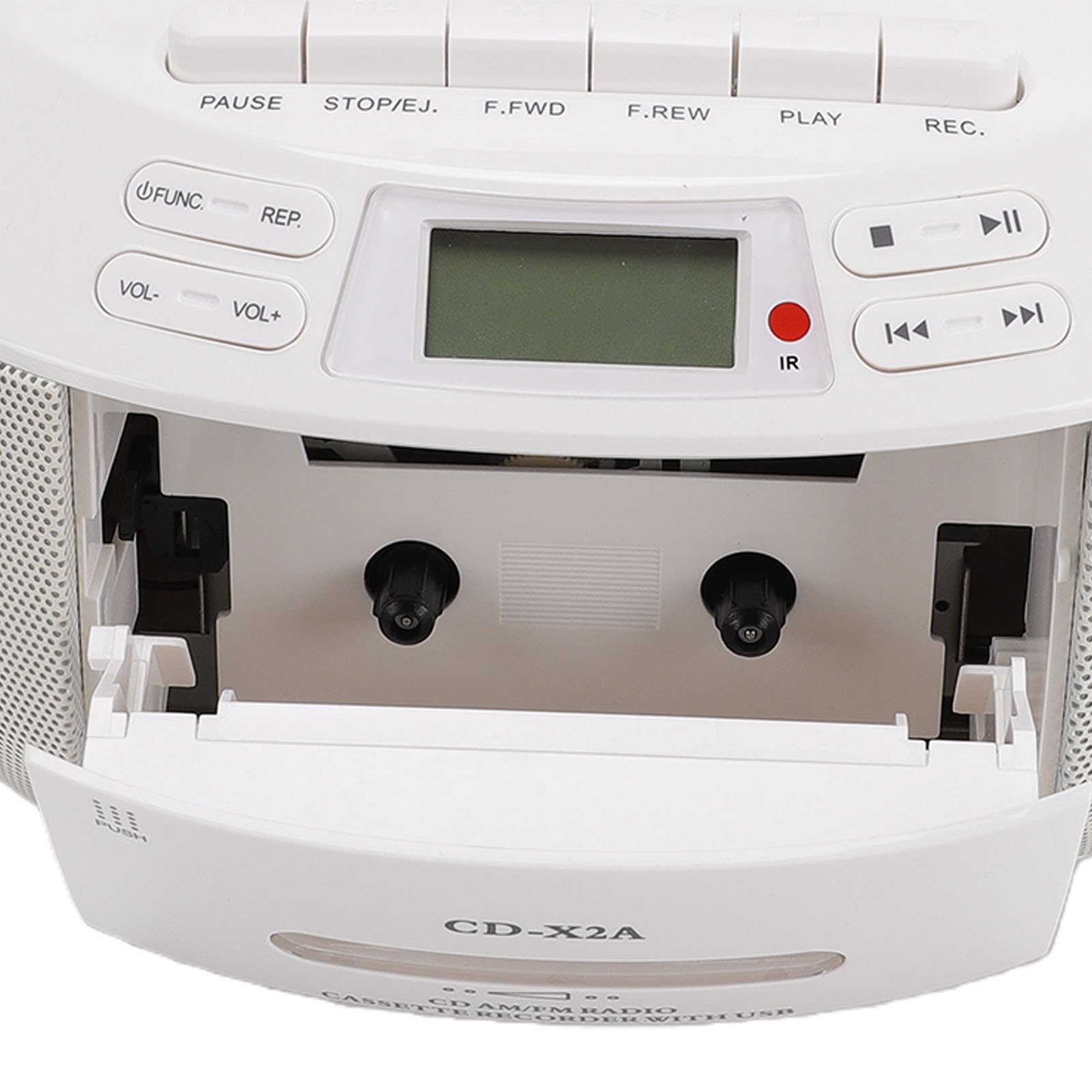 Dpofirs Reproductor Portátil de CD y Casete Bluetooth, Radio Am FM y Grabación en Cinta, for Hogar Exteriores Cocina (White)