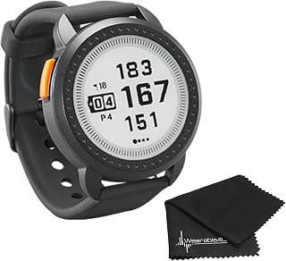 Bushnell iON Edge Golf GPS Watch Black with 38,000 Courses and auto-Course Recognition, GreenView with Wearable4U Lens Cleaning Cloth Bundle