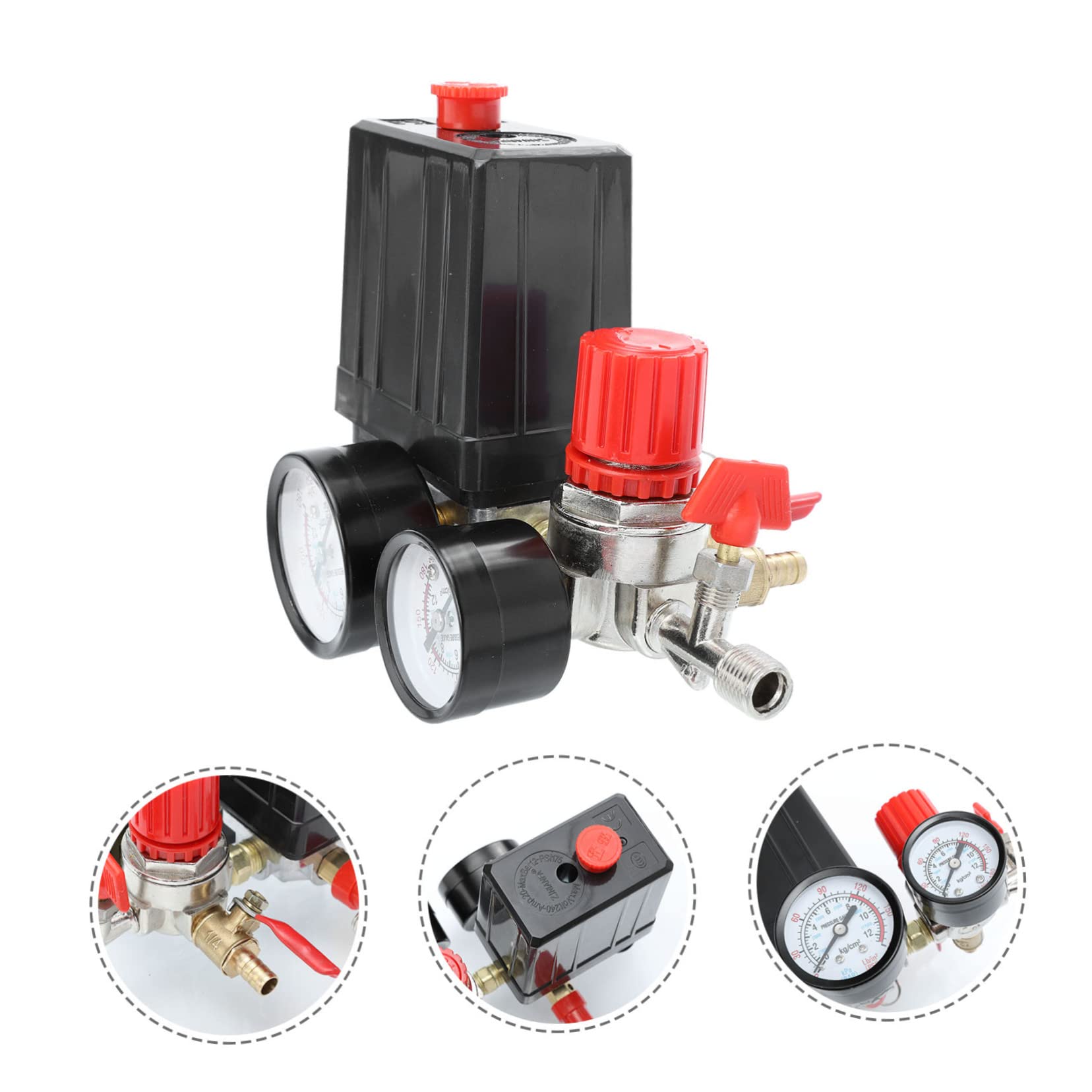 Régulateur de Pression 20a, Commande Précise, Anti-surpression, 220/380v, pour Compresseur D’air à 4 Trous, pour Atelier