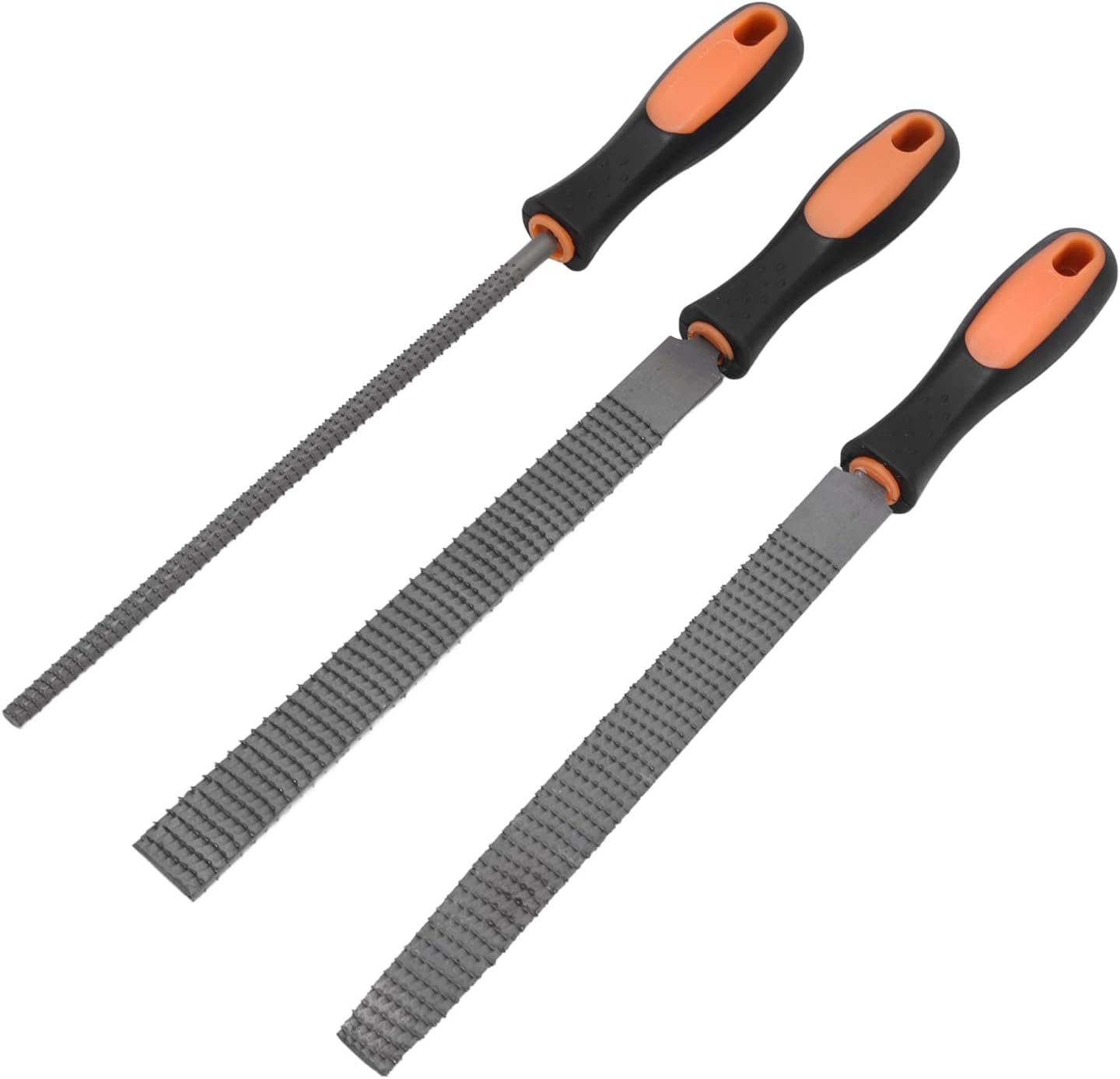 Orenic 3Pcs Wood File Rasp Coarse Tooth Half Round Flat Hand Tool Set