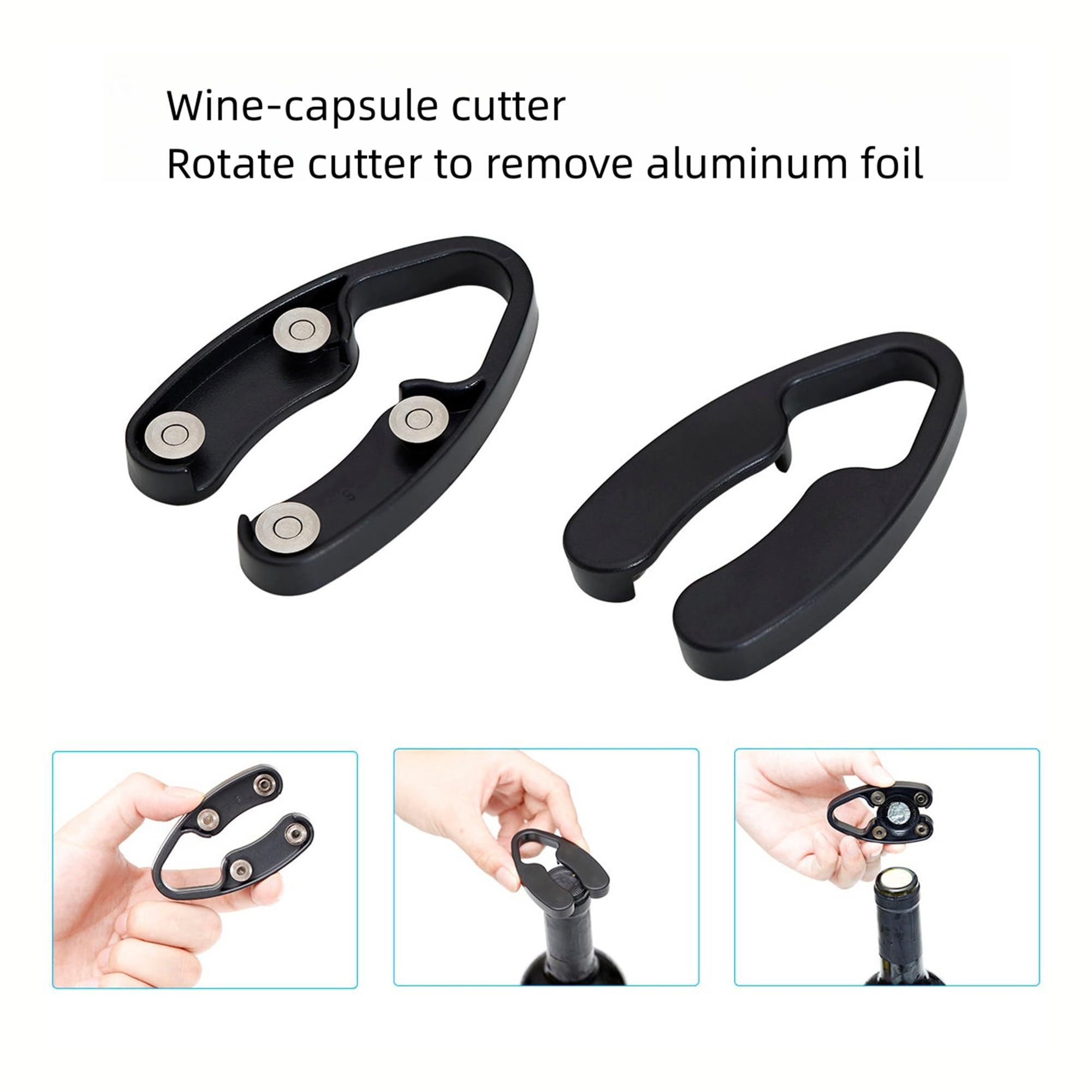 Hotool tire bouchon electrique rechargeable, ouvre-bouteille électrique avec coupe-feuille, bouchon de vin, aérateur de vin et câble de charge USB-C, idée cadeau de noel pour homme papa grand pere