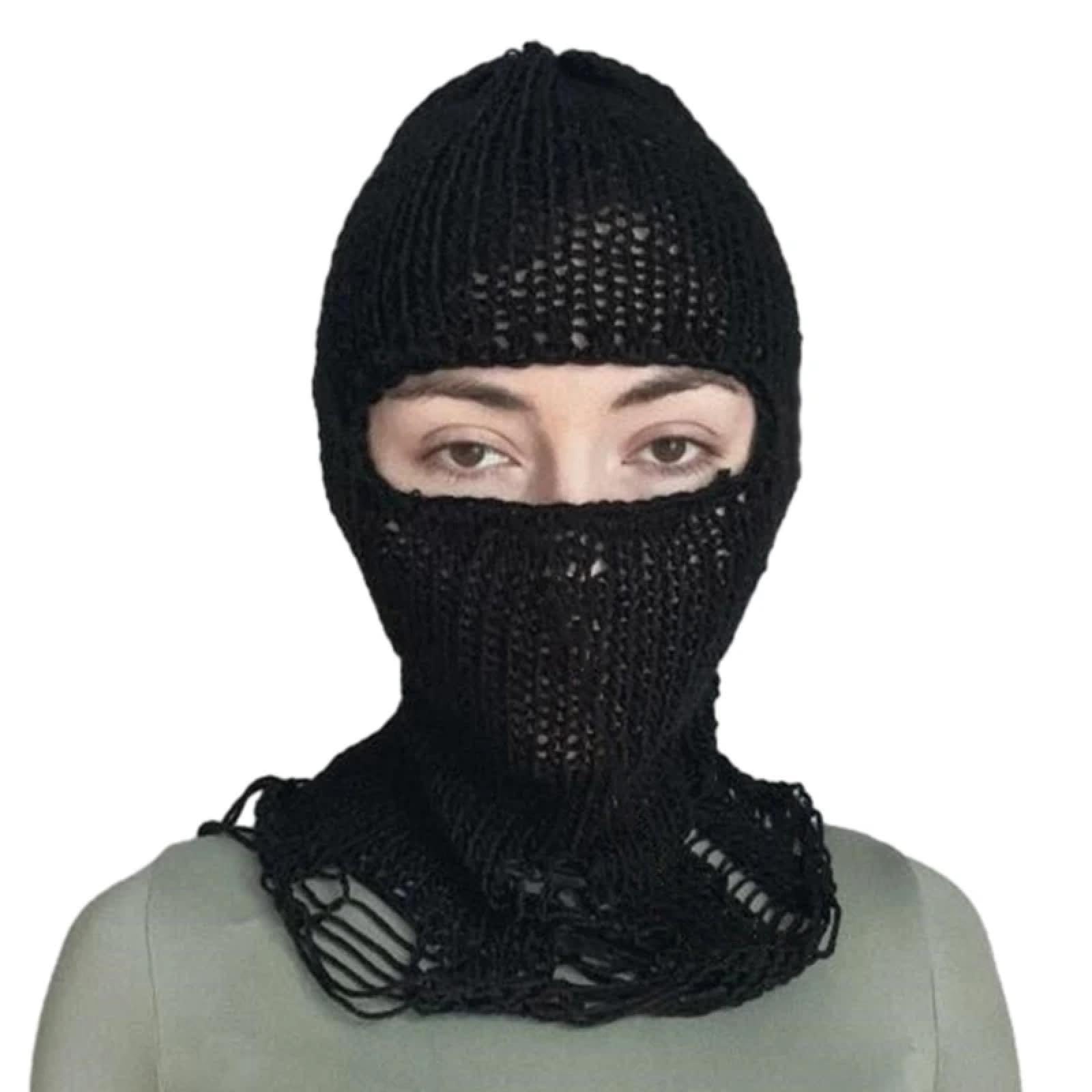 SiVaji Gorros De Punto para Sombrero Tejido Beanie Gorro De Invierno Mascarilla De Punto Deportes Al Aire Libre Cubierta Facial Completa Esquí