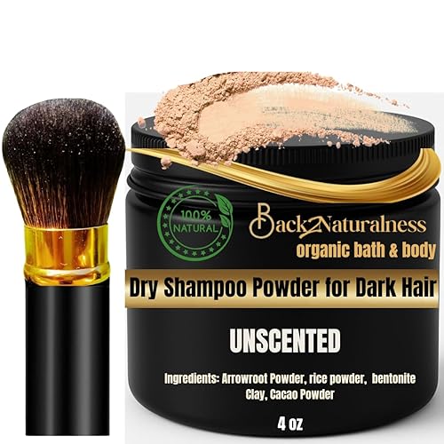 Miniatura 10 de Champú en polvo seco 100% orgánico  Polvo voluminizador  Tamaño de viaje  4 onzas  Lavanda  Absorbe aceite, suciedad y olores  Champú seco para