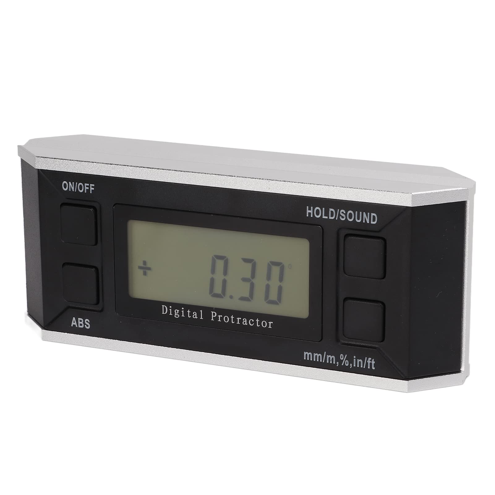 Hyuduo Inclinometro per Materiale Digital Display Digital LCD con varietà di Lettura per la Misurazione Dell'angolo in (Retroilluminazione con nastro)