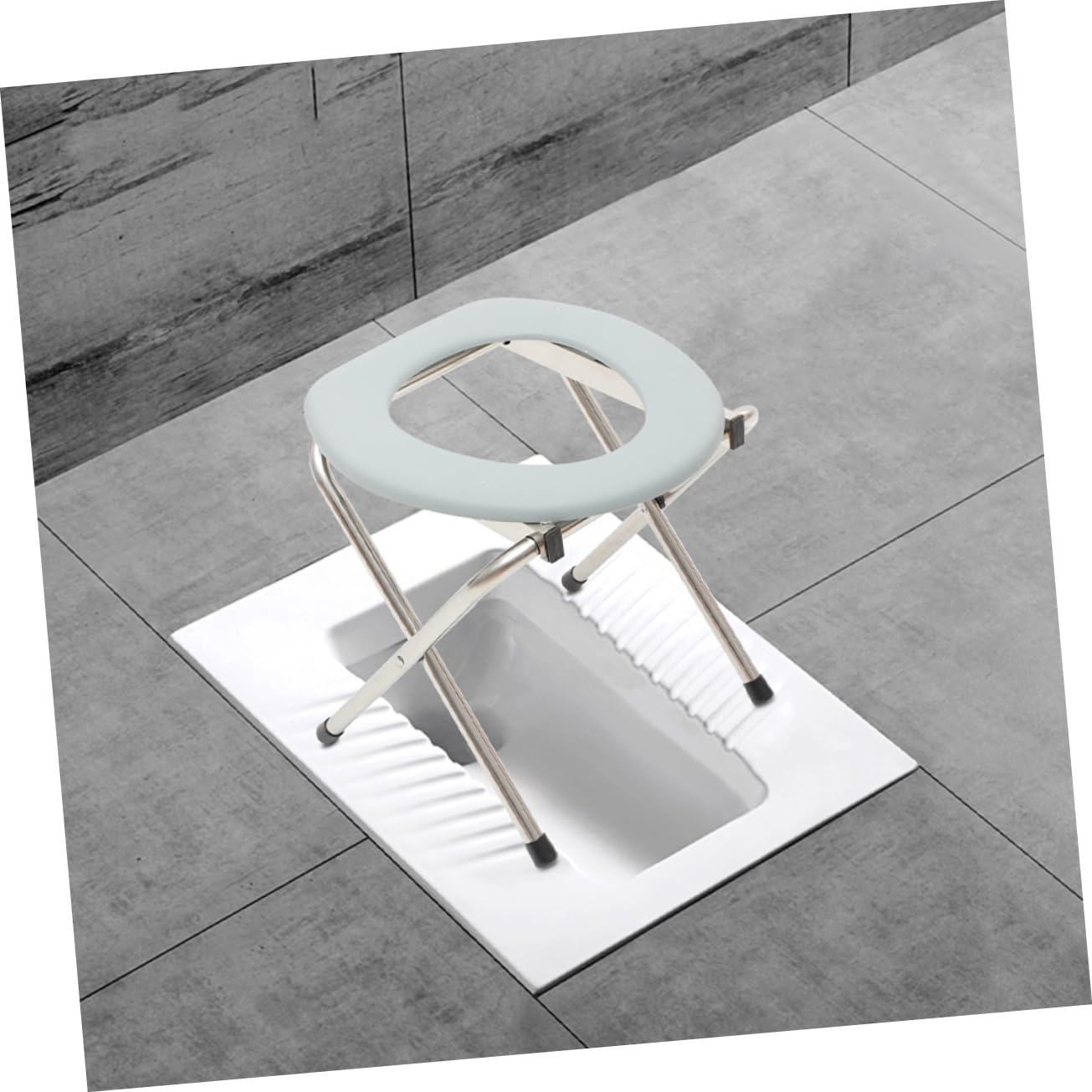 ERINGOGO Toilet Stool for Elderly Pregnant Women Portable Squatting Chair with Non Slip Design Convenient Durable for Comfort Safety Bathroom Use