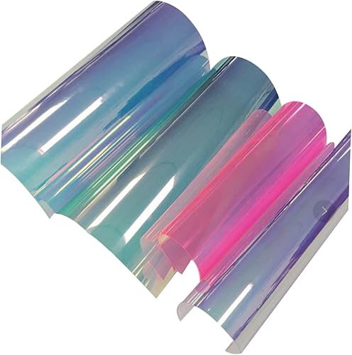 EXCEART 4 hojas de película decorativa para ventana, A4, transparente, celofán, rollo de envoltura de PVC, película de arco iris, película disponible en Yaxa Colombia