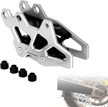 YZ125 Rear Chain Guide Guard Compatible with YZ125 2008-2023 YZ125X 2017-2023 YZ250/F/X/FX YZ450F/FX WR450F WR250F Dirt Bike CNC Motorcycle Accessories Sprocket Guard Chain Protector Silver