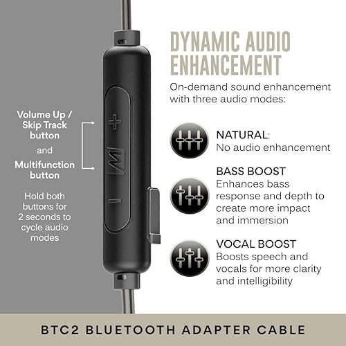 Miniatura 8 de MEE audio M6 PRO - Monitores intrauditivos con cable + inalámbrico incluye cable de audio estéreo y adaptador de audio Bluetooth (negro)