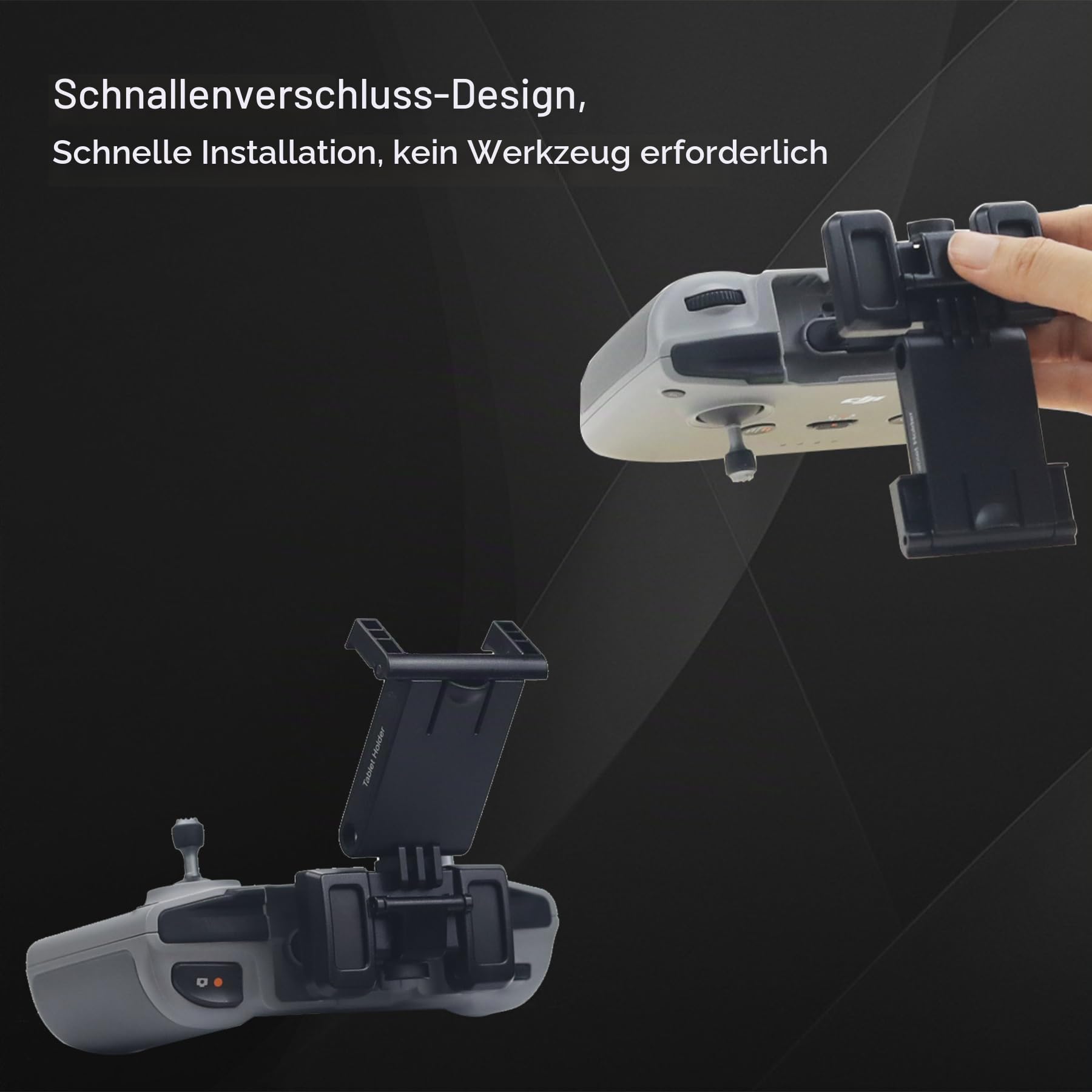 7,9-11 Zoll Tablet Halter Halterung für DJI RC-N3 N2 N1 N1C Fernsteuerung,Lito 1 X1,Flip,Neo 2,Air 3S/3/2/2S,Mavic 3,Mini 5/4K/2/2 SE/3/4 Pro Drohne Controller Zubehör(Schwarz)