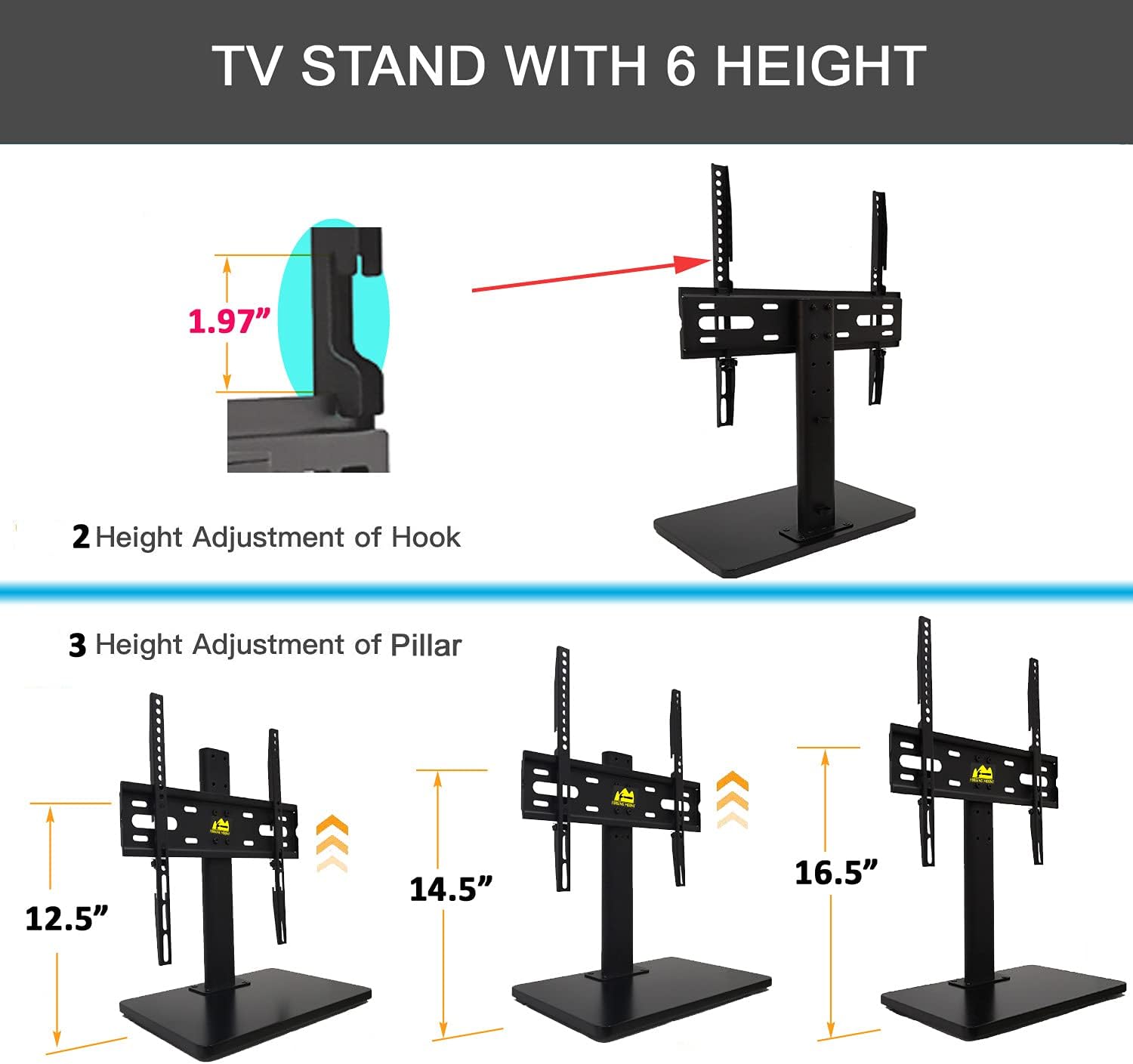 Exclusive Discount 70% Price FORGING MOUNT Wooden Base Swivel TV Stand-Universal Tabletop TV Base for 32 to 55 Inch OLED LED LCD TVs-Height Adjustable TV Mount Stand with Wire Management, Holds up to 99lbs, VESA 400x400mm(Max)