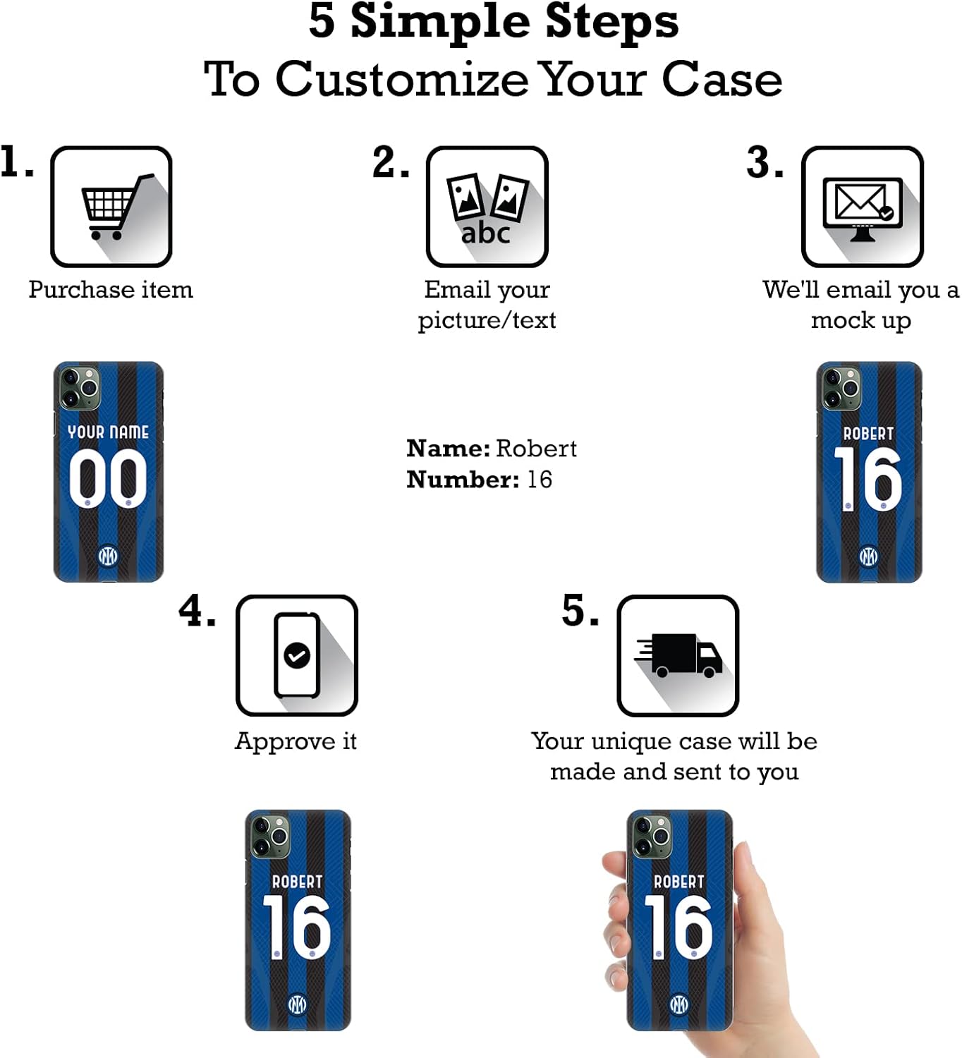 Head Case Designs Officially Licensed Custom Customized Personalized Inter Milan Home 2022/23 Crest Kit Leather Wallet Case Compatible with Apple iPad Pro 11 M4/M5 2024/2025