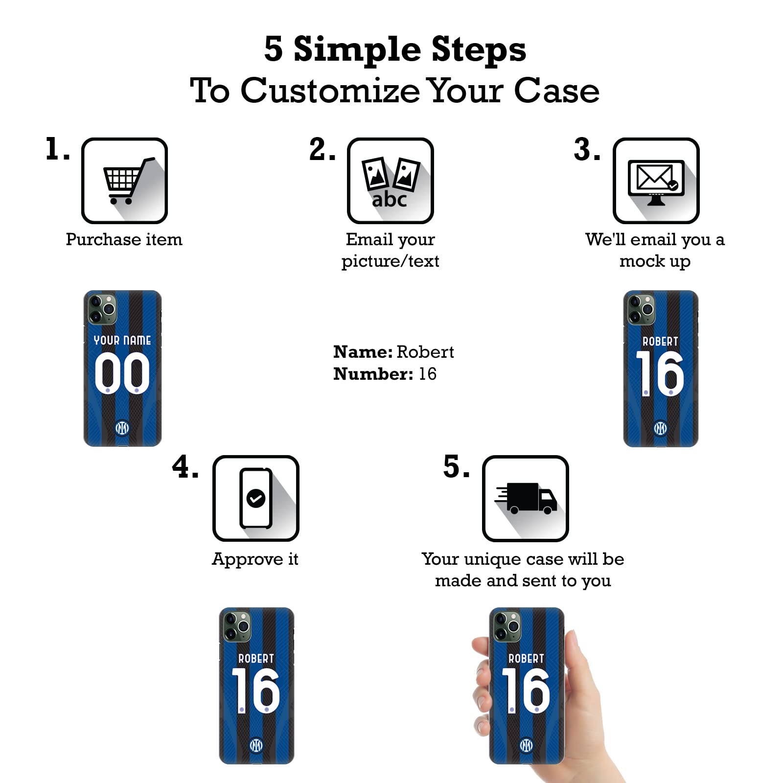 Head Case Designs Officially Licensed Custom Customized Personalized Inter Milan Home 2022/23 Crest Kit Leather Book Wallet Case Cover Compatible with Apple iPad Pro 11 M4 2024