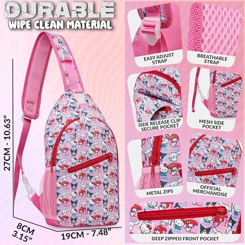 Image of Get Trend Harry Potter Gifts Crossbody Bags for Girls Teens Women | Hello Kitty Cute Kawaii Sling Travel Bag for Phone Money