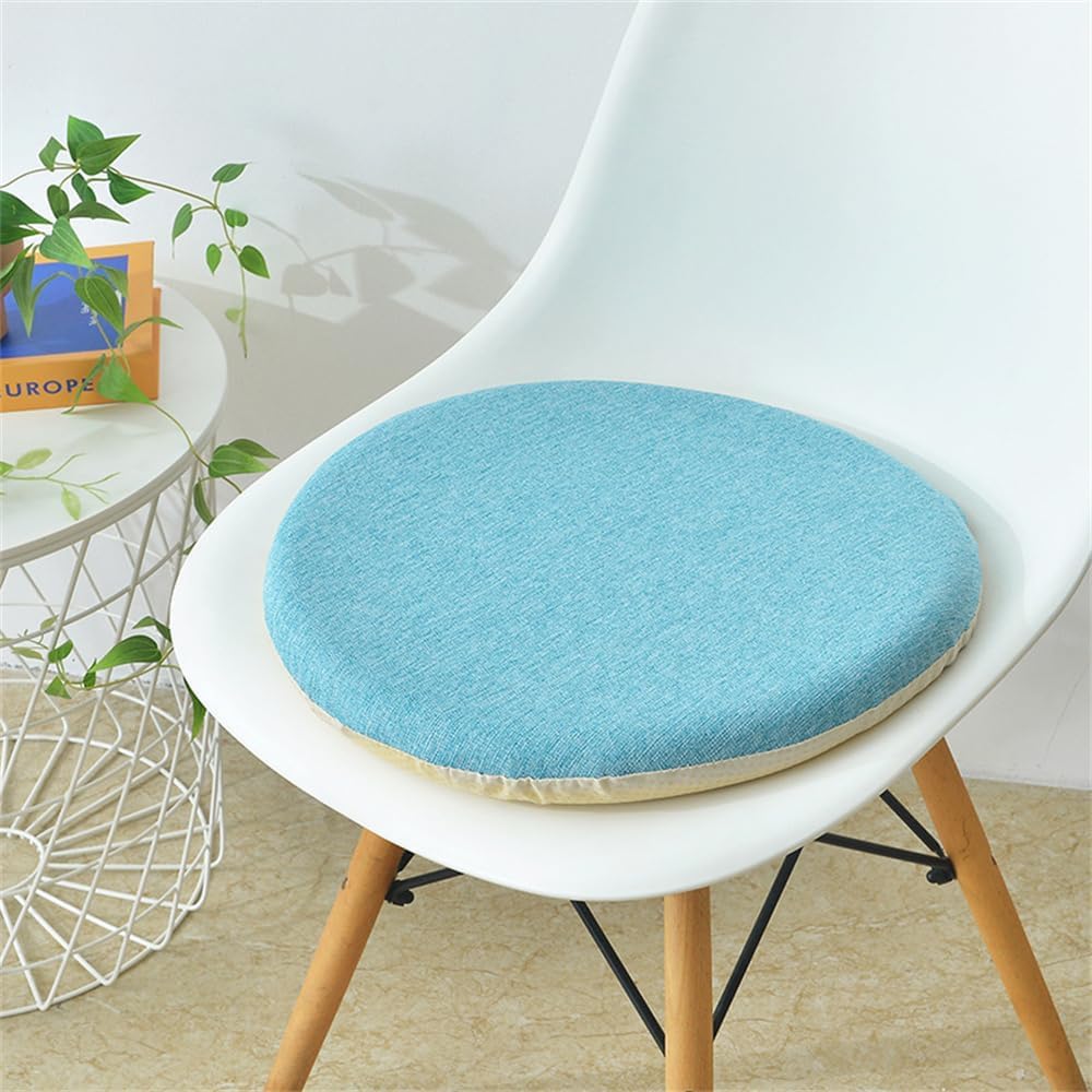 HKJGNH Round Memory Foam Chair Cushion, 40×40cm/45×45cm Soft Comfort Waterproof Stool Cushion Washable Chair Pad for Garden Indoors Outdoors Car Office Sofa(Color 12,45cm (18in))
