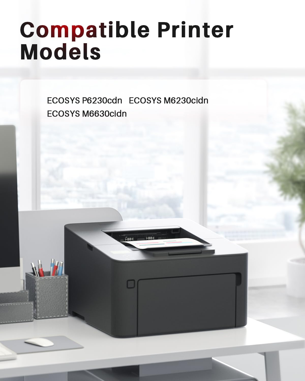 Halloya TK5270 TK-5270 Cartuccia Toner Compatibile per Kyocera TK5270 TK 5270 per Kyocera ECOSYS M6630cidn P6230cdn M6230cidn TK-5270K(1 Nero)