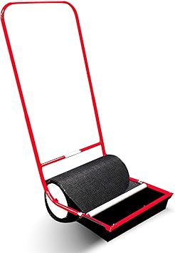 X-Large Sticker Burr Roller Remover Yard Tool Wide for Easy Yard Cleanup | Push Model 2.0 for Burr & Sticker Removal | Effortless Goat Head Roller and Picker | 18" | Made in USA )Extra Wide)