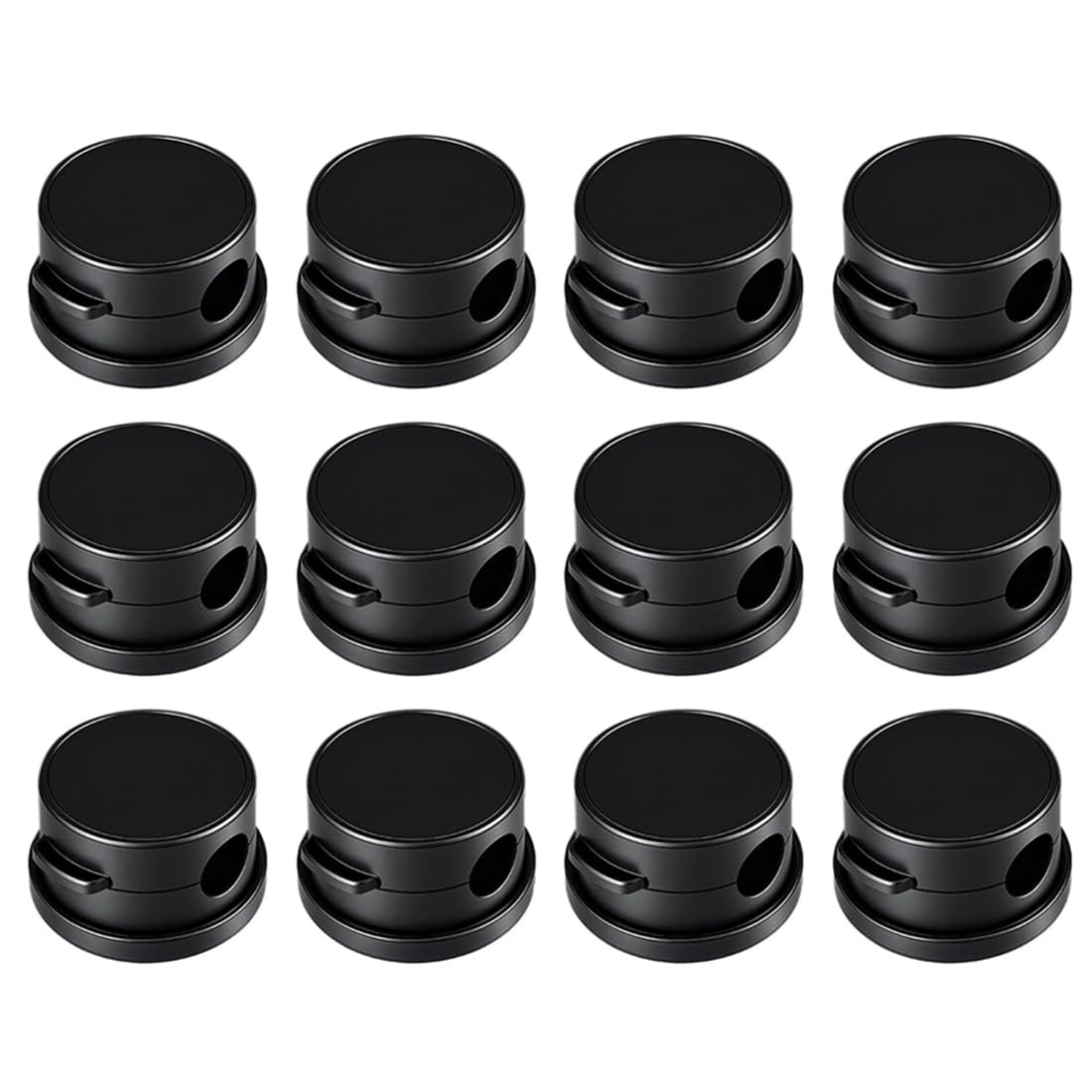 Jnchdghwa As Shown Cable Clips Magnetic, 360° Rotatable, Under Desk Management, Strong Adhesive Cord Organizer 12Pcs