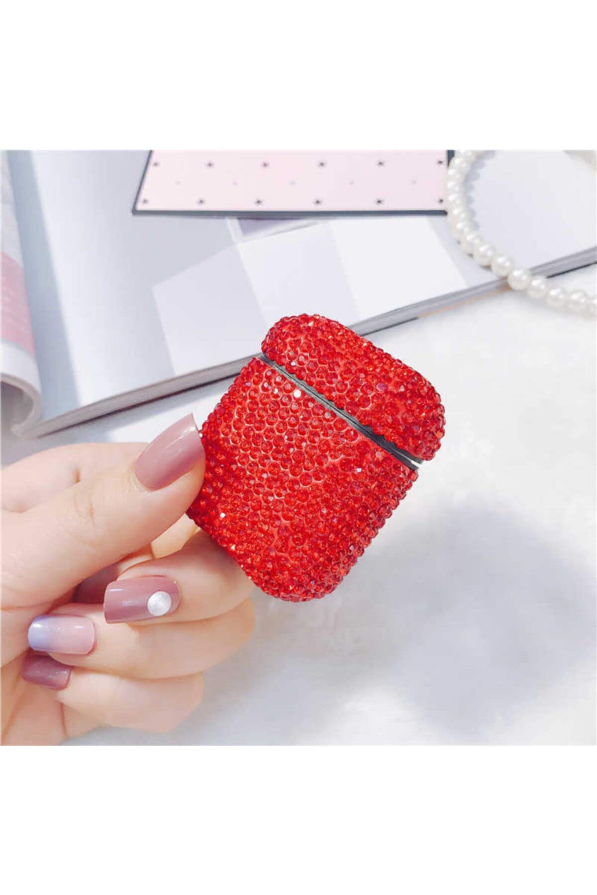 Zore Apple ile uyumlu Airpods Kılıf Diamond Silikon NO5