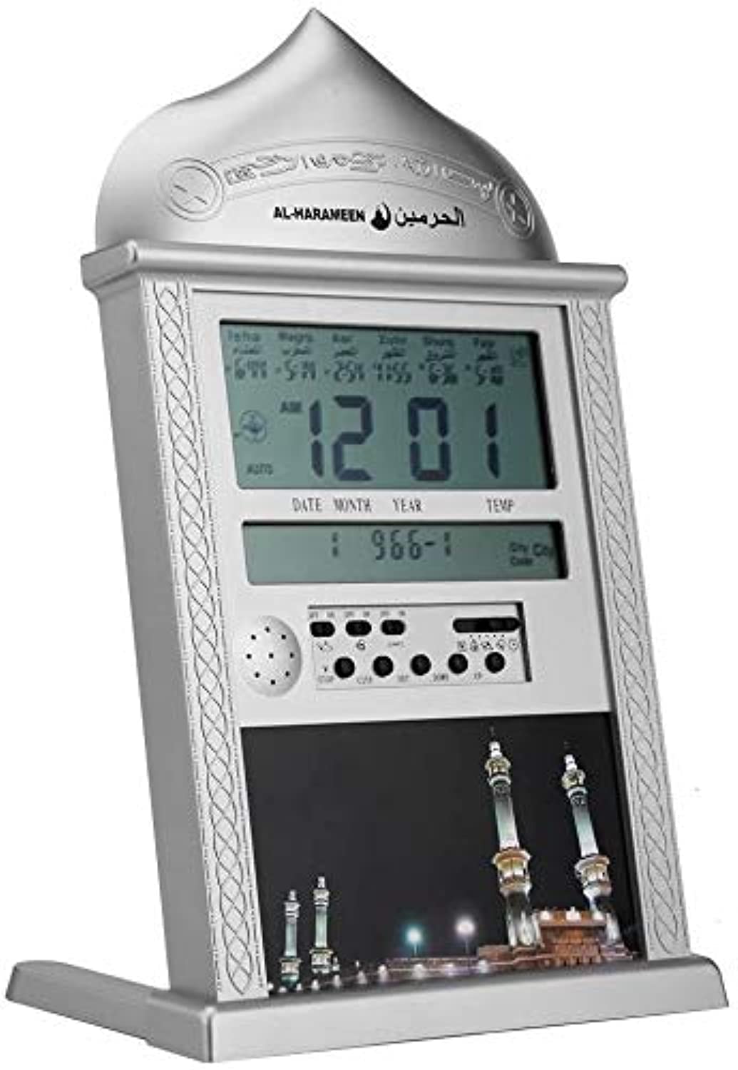 Digital Muslim Prayer Alarm Azan Islam for Prayer HA-4004 Clock Silver