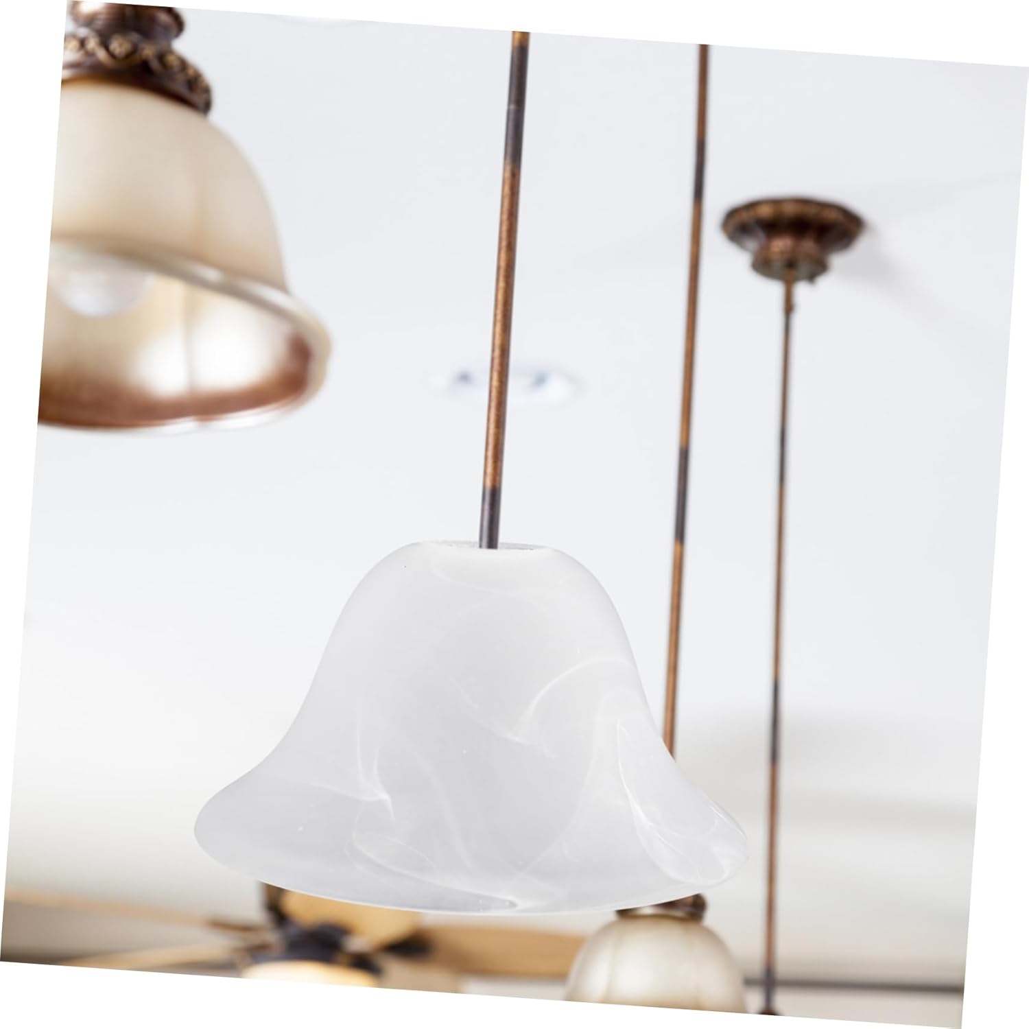 Frosted Glass Ceiling Light Lampshade Durable Glass Lamp Shade Accessory for Living Room Bedroom Warm Soft Lighting Easy Installation