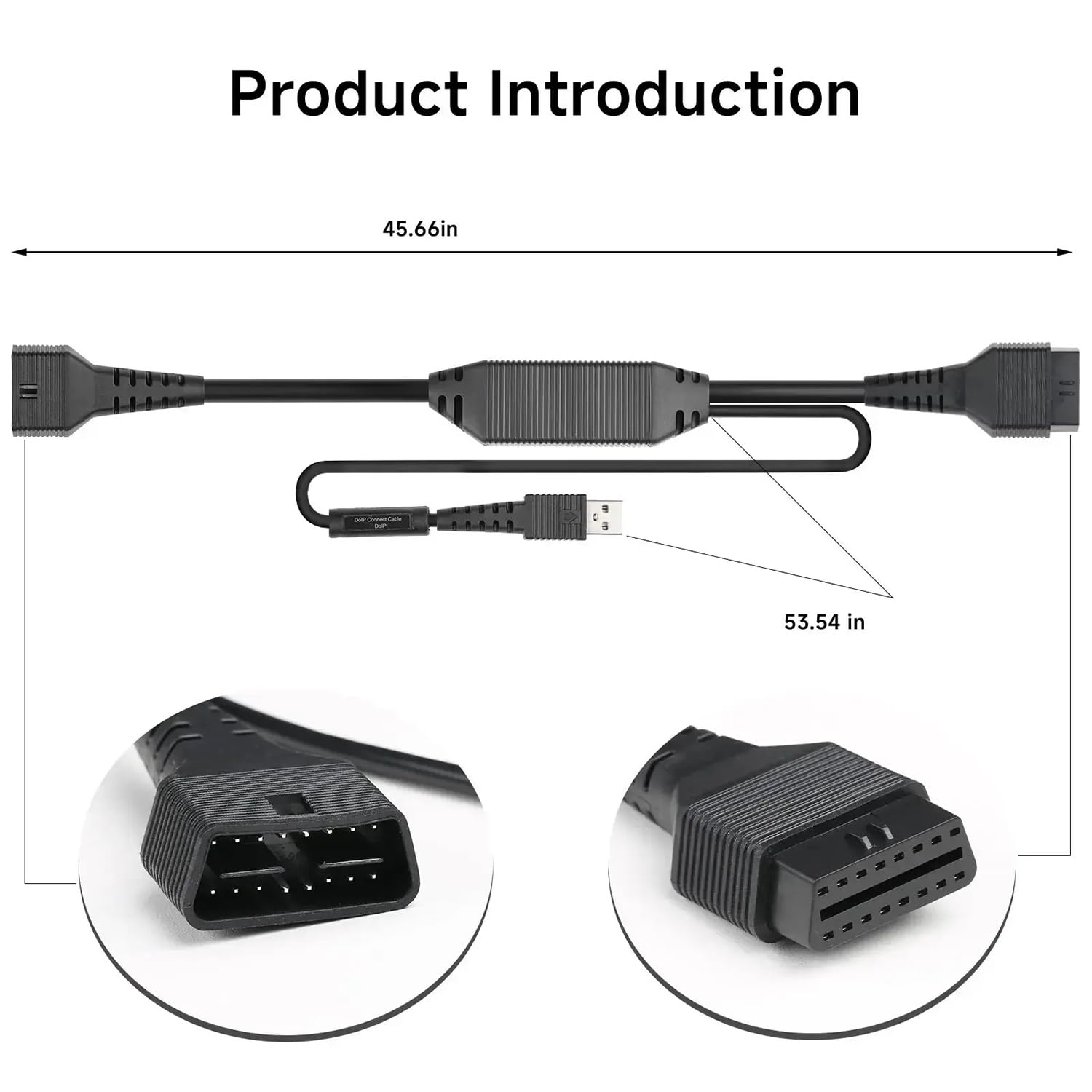 LAUNCH X-431 DoIP Connector Adapter Codeleser 16pin DoIP Kabel Auto Diagnose OBD2 Scanner für X-431 DoIP DBScar VII DBScar 7