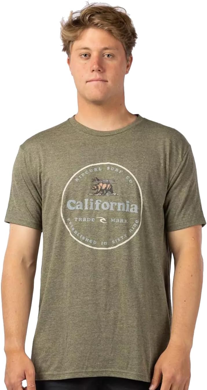 Rip Curl Big Cali Bear Premium T-Shirt - Sage Heather