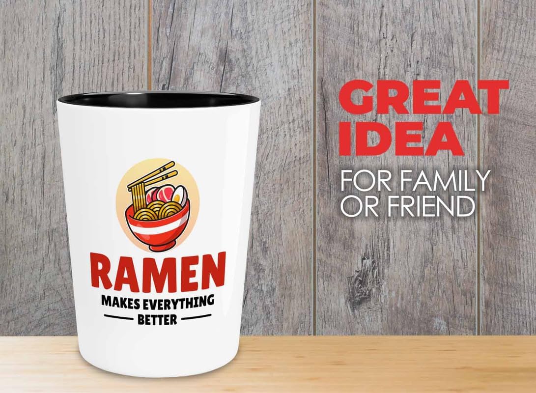 Ramen Lover Shot Glass 1.5oz - makes everything better - Food Lovers chicken pumpkin vegan pantry spicy noodles