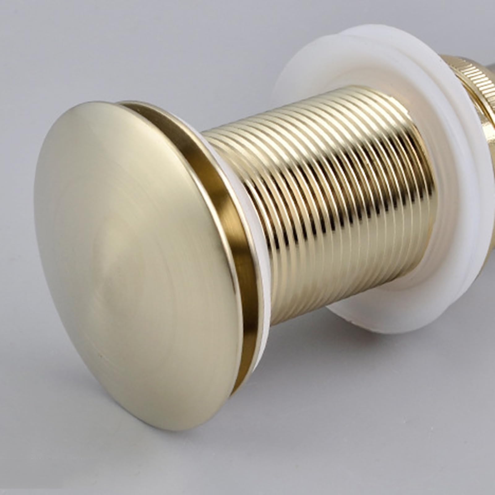 Piletta Di Scarico Lavandino Oro Spazzolato Piletta Lavabo Bagno Ottone Piletta Bidet Universale Tutto In Rame Con Rimbalzo, Oro Spazzolato, Non Poroso