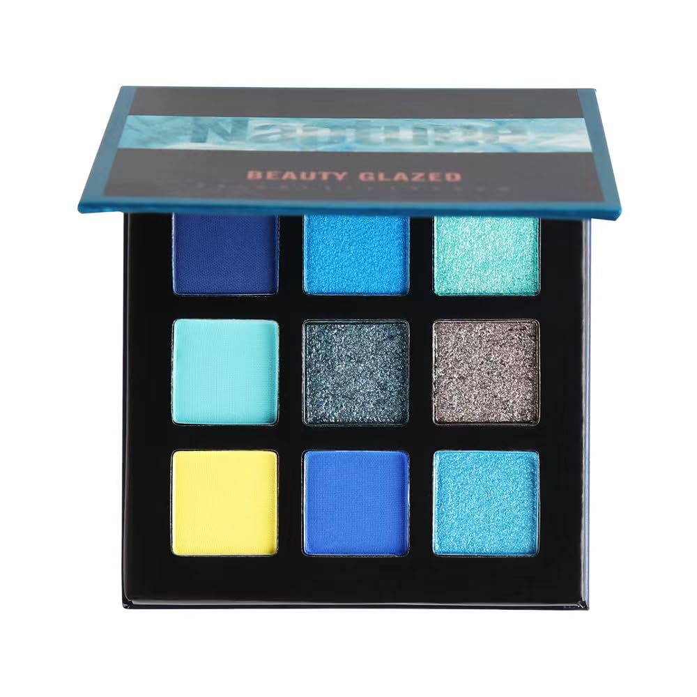 Beauty Glazed Paleta de sombras de ojos de 9 colores Cosméticos Maquillaje Paleta de sombra de ojos con brillo natural mate y brillo impermeable # 3