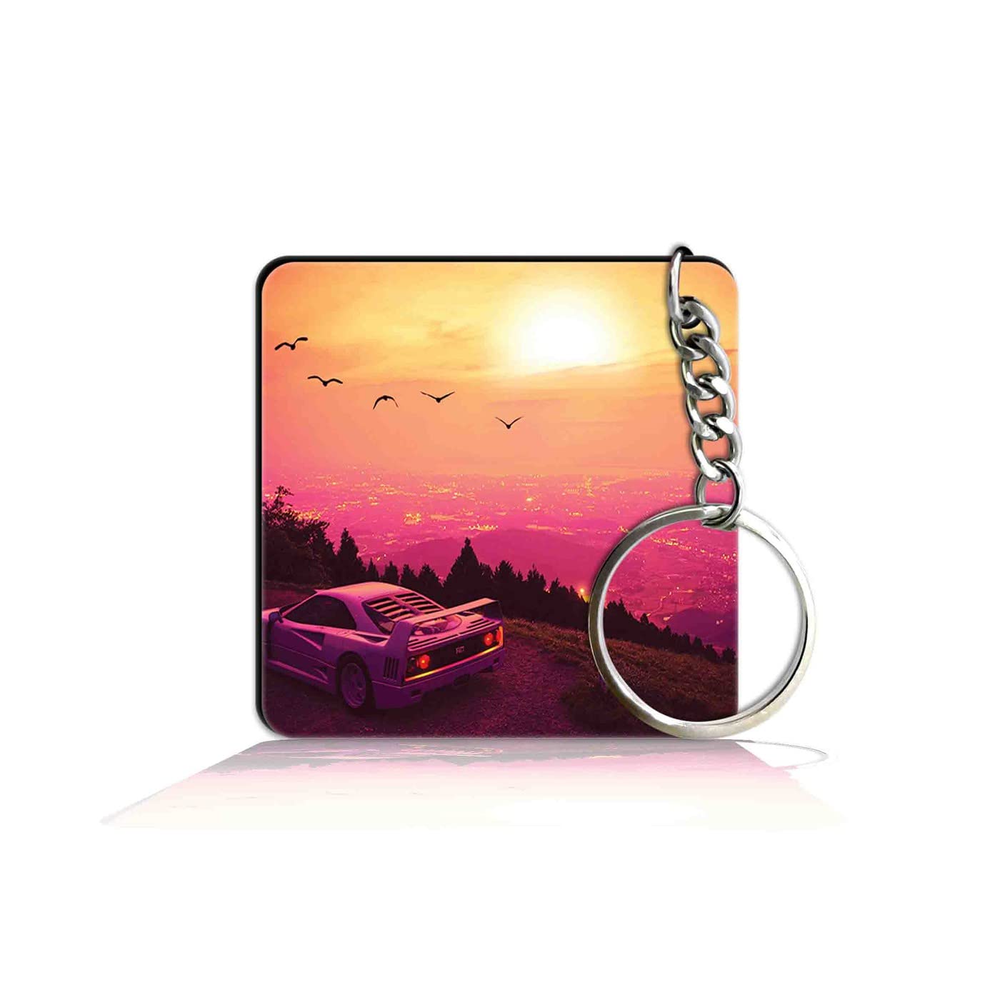 party gift Printed Square Keyring Keychain for Bag Wallet Purse Bike Car Cycle Lock Key House Keys 161-picture-45