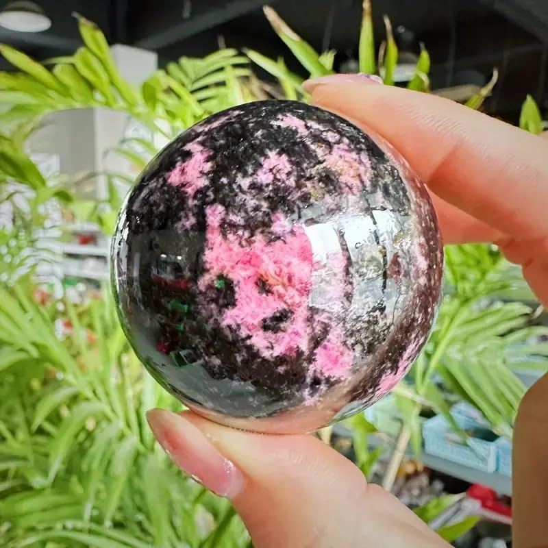 Boule de cristal fleur de pêcher de 500g pour décorer un salon