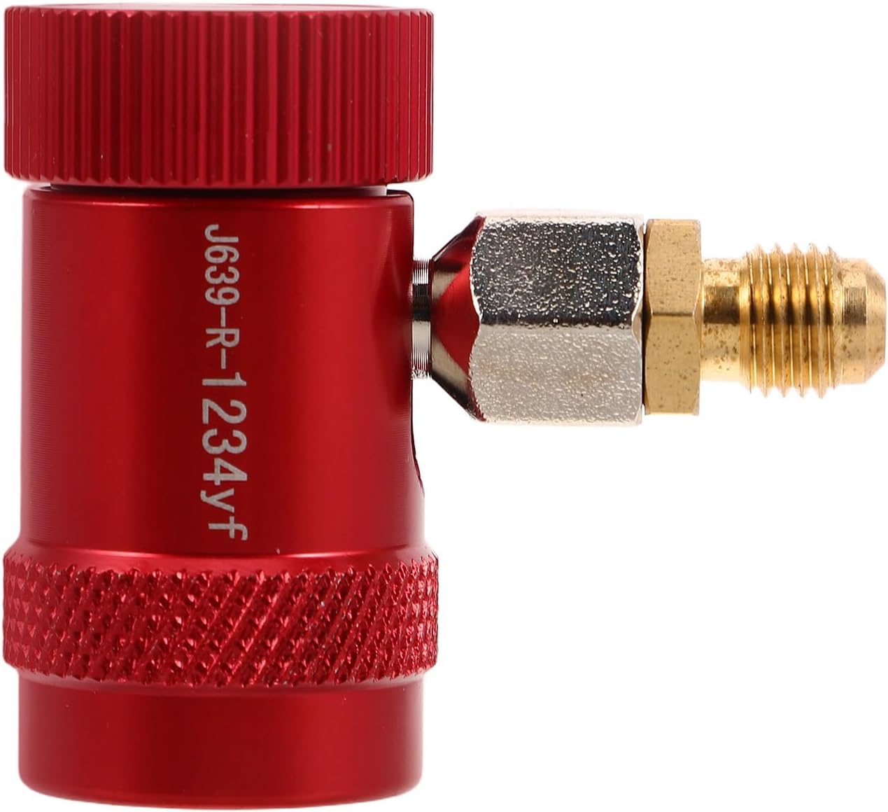 Outanaya Fast and Sturdy Aluminum Alloy Quick Coupler Adapter for R1234yf Refrigeration Control Valve, High Pressure Ac Quick Connect Fitting for Automotive Systems and Vehicle Air