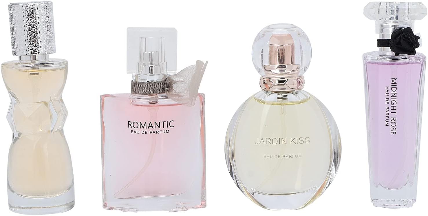 Brrnoo 4pcs Women Perfume Set, Elegant Calm Exquisite Classic Floral