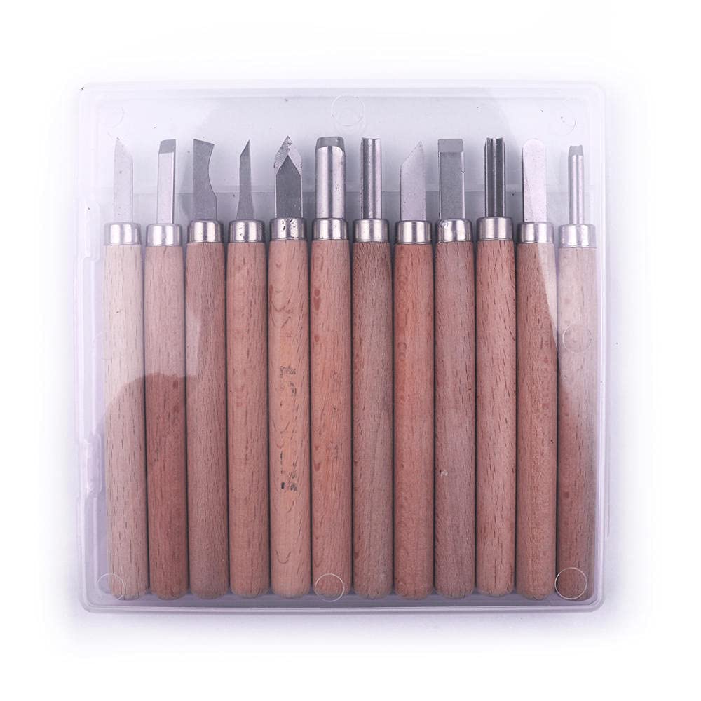 Narzędzia Rzeźbiarskie Dłuta Do Drewna Narzędzia Rzeźbiarskie Dłuto 12Pc Drewno Rzeźba Dutór Narzędzie Carpenter Pracy Diy Ostrzenie Carpenter Gouges