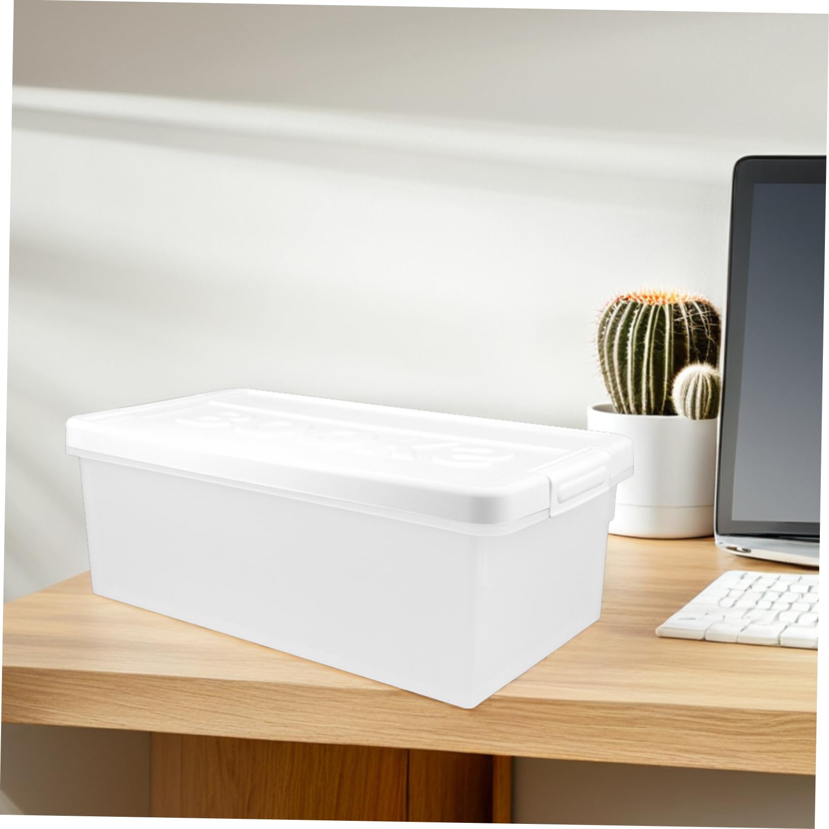 SOLUSTRE Scatola Organizer con Contenitore Multifunzionale per Libri Snack e Giocattoli Design Moderno e Versatile per Ufficio e Casa