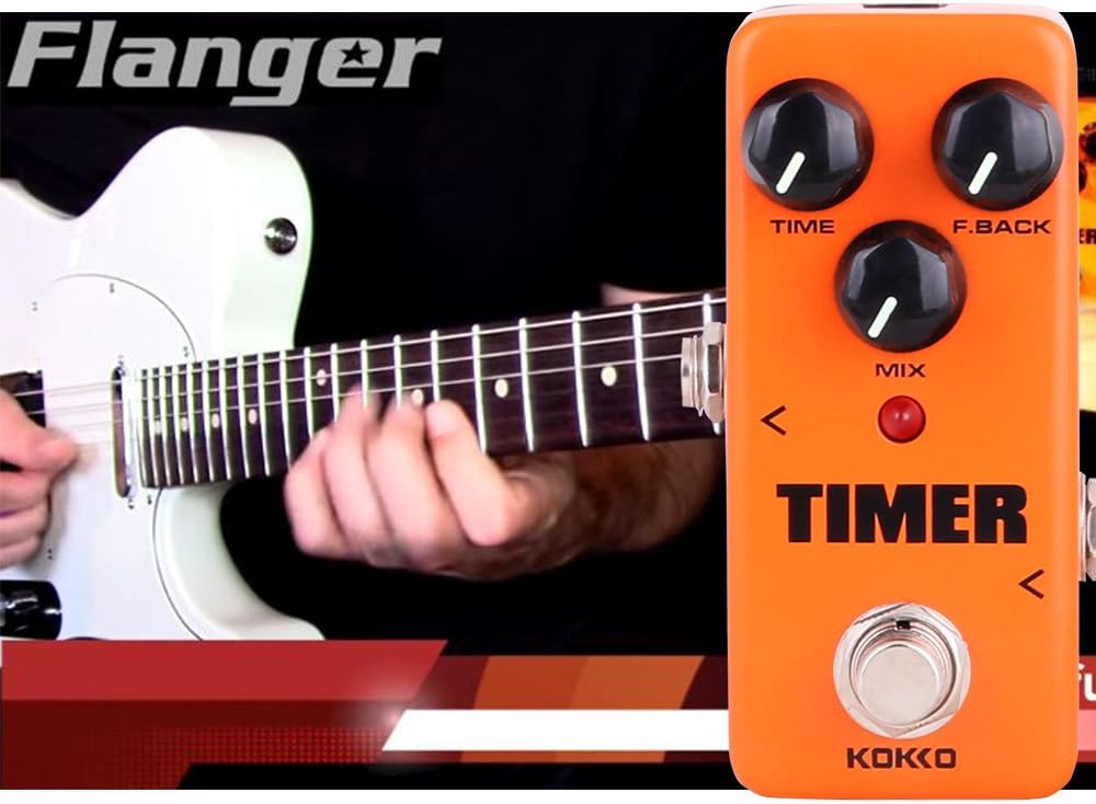 Guitar Mini Effects Pedal Timer - Digital Delay Effect Sound Processor Portable Accessory for Guitar and Bass, Exclude Power Adapter - FDD2