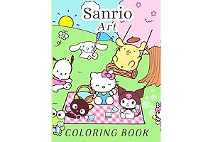 Sanrio: The Fun and Colorful World of Sanrio Art Coloring Book for Kids Ages 4-12