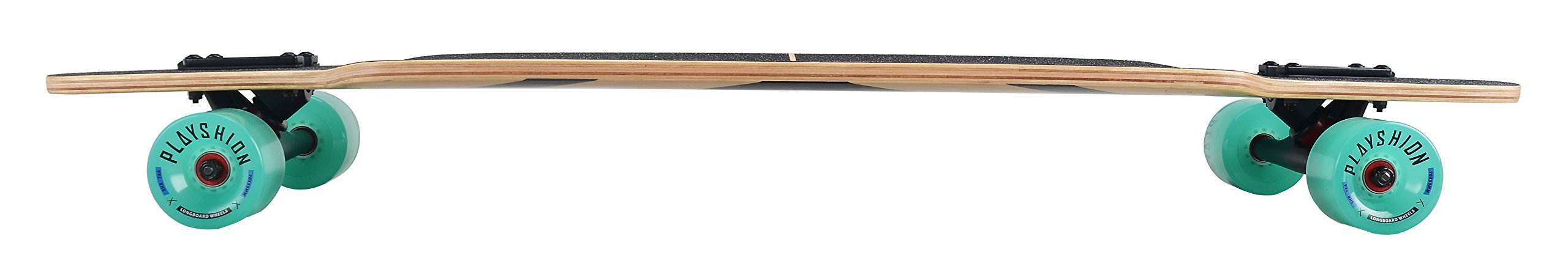 Playshion 39" Longboard, Drop-Through Freestyle Skateboard Cruiser
